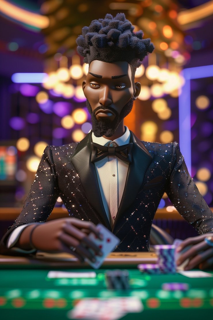 Dealer profesional mekar 99 di studio live roulette dengan lampu profesional dan roda roulette standar